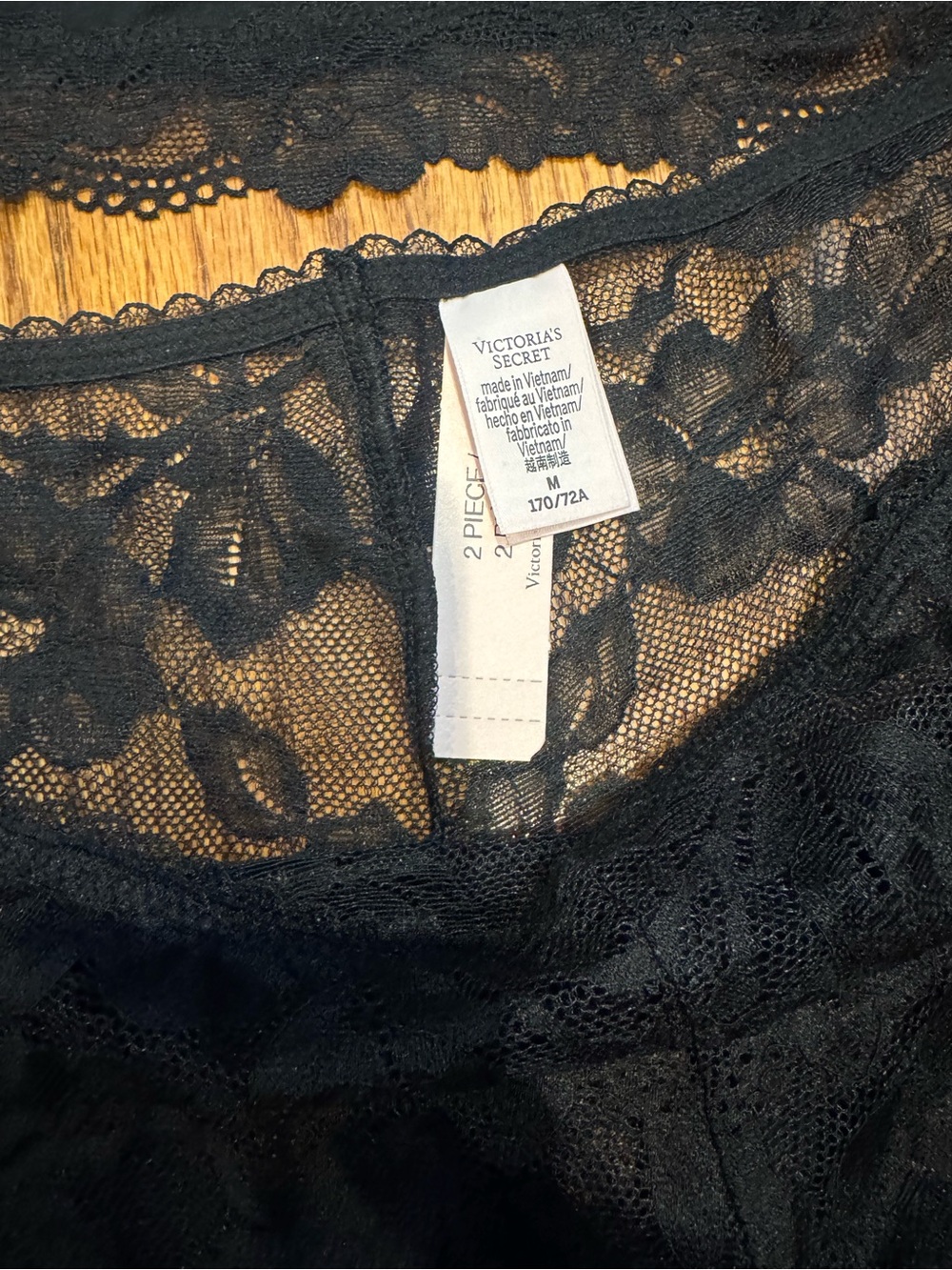 Victoria's Secret Black Lace Corset Top & Lace Boyshorts Set - Picture 4 of 5